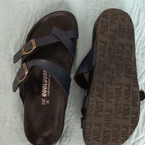 New blue size 7 NWOT inside says 38